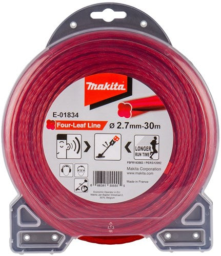 Makita tilbehør klippelinje 2,7x30m rød - e-01834