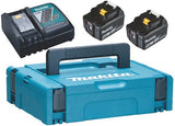 Makita 197624-2 | lxt strømkildesæt 18v i mbox (2x 5.0ah bl1850b batteri + dc18rc hurtigoplader) - 197624-2