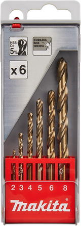 Makita tilbehør metalboresæt 6-delt - d-57168 d-57168