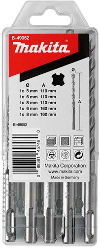 Makita tilbehør p2s sds-plus 5 6 8x110 6 8x160 - b-49052