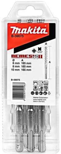 Makita tilbehør p4s: sds-plus boremaskine 3-delt sæt - b-59075 - b-59075