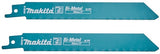 Makita tilbehør makita frem- og tilbagegående savklinge stål 132mm med s922ef 2 stk - b-05169-2