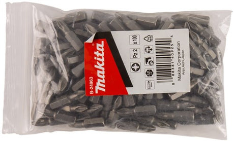 Makita tilbehør skruebit pz2x25mm refill 100s - b-24963 - b-24963