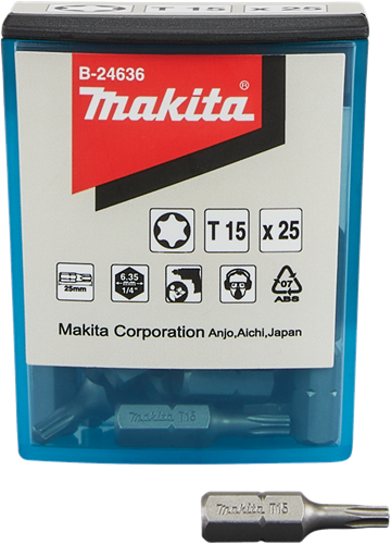 Makita tilbehør skruebit t15x25mm - b-24636 - b-24636