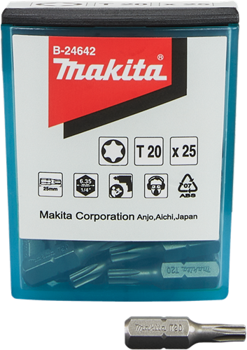 Makita tilbehør skruebit t20x25mm - b-24642 - b-24642
