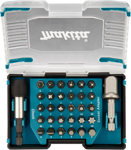 Makita tilbehør skruetrækker bit sæt 32-delt - d-65084 d-65084
