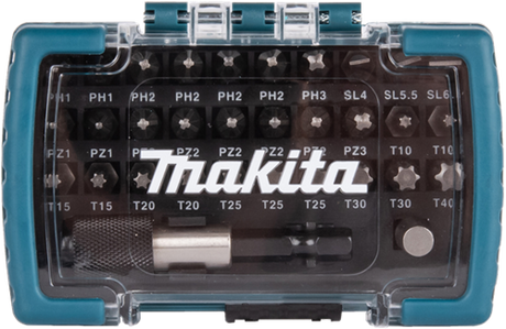 Makita tilbehør skruetrækker bit sæt 32-delt - d-74762 - d-74762