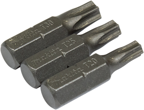 Makita tilbehør skruetrækker bit sæt torx 3-delt - b-24533 - b-24533