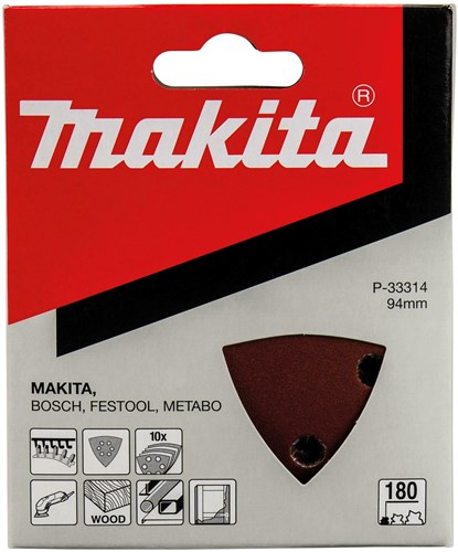 Makita tilbehør slibeark 3-k k180 rød v. - p-33314