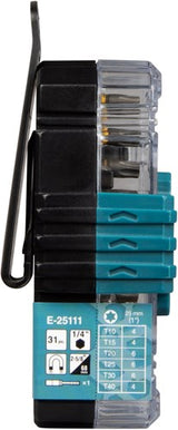Makita tilbehør slagskruetrækker bit sæt torx 31-delt - e-25111