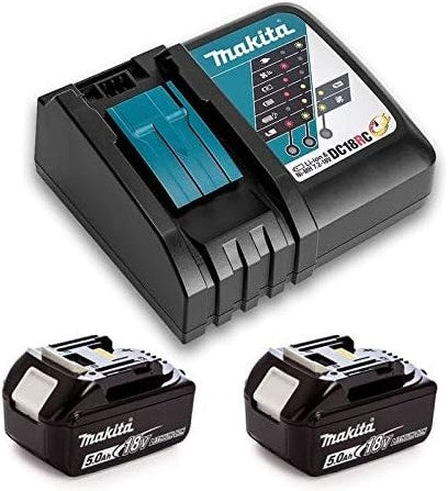 Makita batteri starter sæt 18v dc18rc 2xbl1850b - dc18rcpt