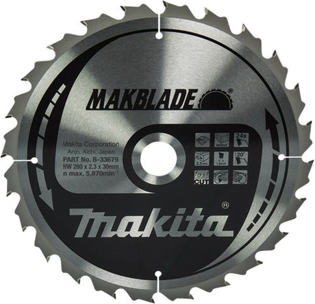 Makita tilbehør bordsavklinge træ - b-33679 - b-33679