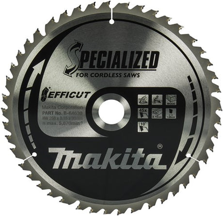 Makita tilbehør saveb efficut 260x30x2,15 45t 10g - b-64624 - b-64630
