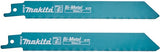 Makita tilbehør makita frem- og tilbagegående savklinge stål 132mm med s922ef 2 stk - b-05169-2