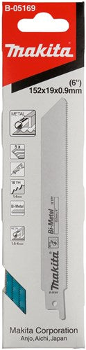 Makita tilbehør makita b-05169 frem- og tilbagegående savklinger - 152 x 1,4 mm - metal (5 stk)
