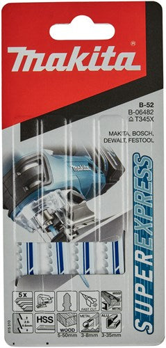 Makita tilbehør stiksavklinge hss uni 100mm t345x | 5 stk - b-06482