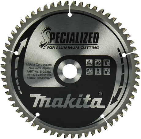 Makita tilbehør krydssavklinge | aluminium | 190x20x2,0 60t -5g - b-33283