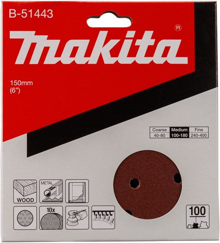 Makita tilbehør slibeskive k100 150mm - b-51443