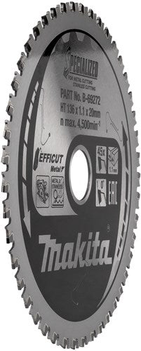Makita tilbehør makita savklinge efficut | 136x20x1,1 | 45t | 0g