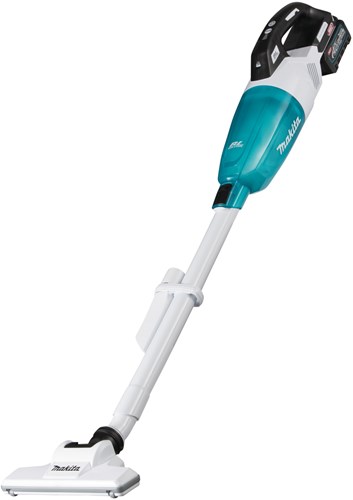 Makita cl001ga221 | stavstøvsuger | 40v maks. | hvid version med blå gennemsigtig kapsel | 2,0 ah batteri | 2 stk | oplader | i æske