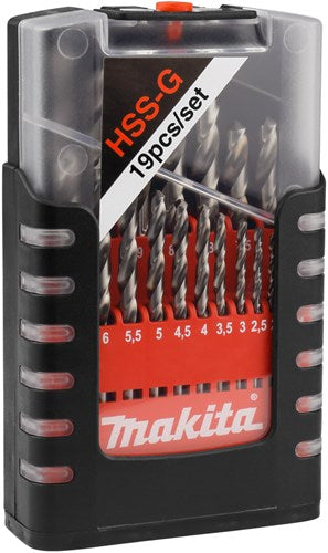 Makita tilbehør boresæt hss-g 19stk - d-29941