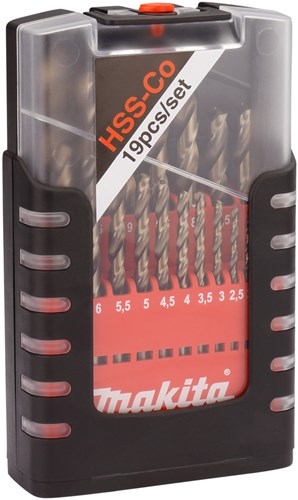 Makita tilbehør boresæt hss-co 19stk - d-50463
