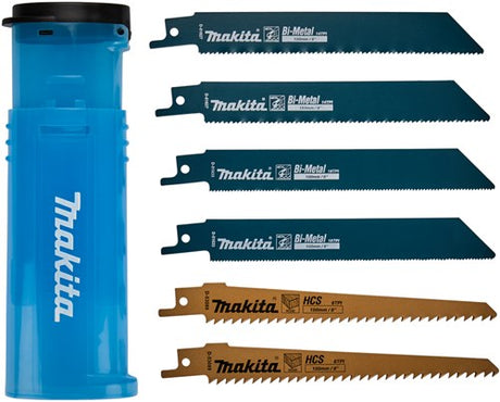 Makita tilbehør d-53051 | frem- og tilbagegående savklingesæt | 6-delt | i plastrør - d-53051