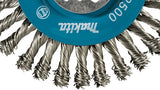 Makita tilbehør rund børste 115mm x-lock rustfrit stål - d-73368 d-73368