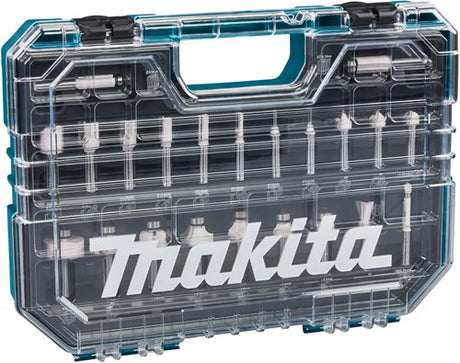 Makita tilbehør d-74778 | fræsesæt | 8 mm | 22 dele | i plastkasse - d-74778