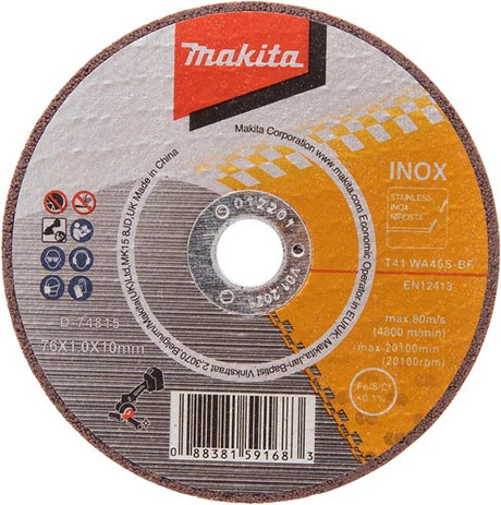 Makita d-74815-5 | skæreskive | rustfrit stål | 76mm - til dmc300