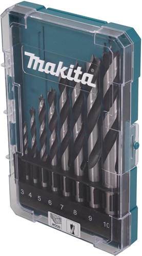 Makita tilbehør træspiralboresæt 8-delt - d-57227