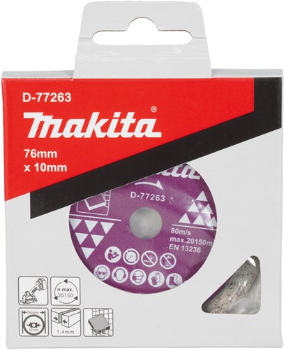 Makita tilbehør diamantskive 76x10x1,4mm - d-77263