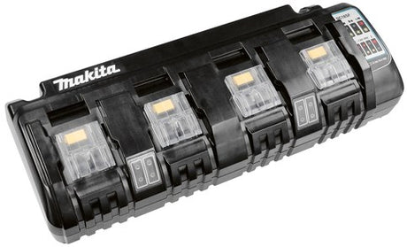 Makita DC18SF oplader med 4 porte, der oplader 2 batterier samtidigt - 196426-3
