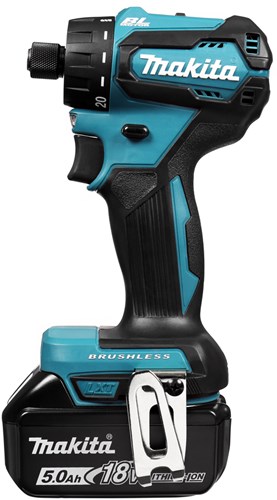 Makita ddf083rtj 18v børsteløs skruetrækker 5,0 ah batteri (2 stk), hurtigoplader, mbox