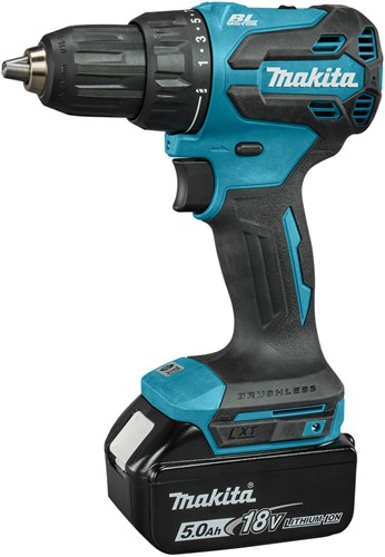 Makita ddf490rtj | akku boremaskine | børsteløs | 18v | 5,0ah | i m-boks - ddf490rtj