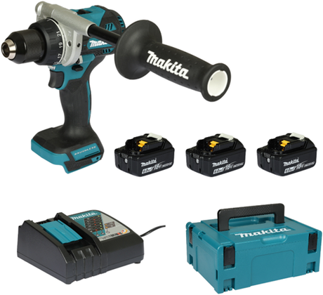 Makita ddf492rg3j 18v bore-/skruetrækker | inkl. 3x 6.0ah og hurtigoplader i mbox - ddf492rg3j