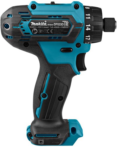 Makita df033dzj bore-/skruetrækker 12 volt max ekskl. batterier og oplader i mbox - df033dzj