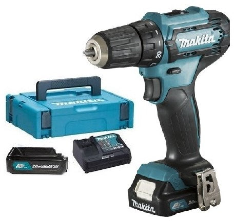 Makita df333dsaj bore-/skruemaskine | 12v max (10,8v) 2,0ah li-ion glidende batteri - df333dsaj