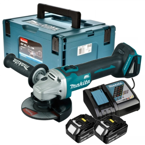 Makita dga504rtj 18v 125mm batteri vinkelsliber 5.0ah - dga504rtj