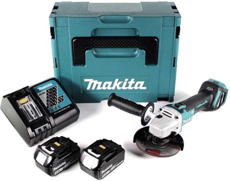 Makita dga511rtj 18v vinkelsliber 125mm | 18v 5.0ah li-ion i m-boks
