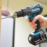 Makita dhp482zj 18v (slag) bore-skruemaskine | uden batterier og lader i m-box kuffert