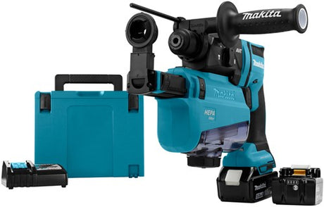 Makita mr182twju batteri kombi borehammer 18v ​​| sds-plus | 5.0ah i mbox med støvudsugning - hebr182twju