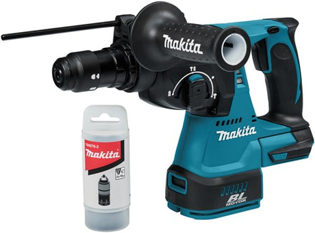 Makita mr243z 18 volt kombinationshammer | sds-plus | med udskifteligt borehoved | uden batterier og oplader og etui -MR243z