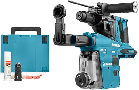 Makita hebr281zwj batteridrevet borehammer med støvudsugning | 2x18v li-ion | sds-plus -MR281zwj
