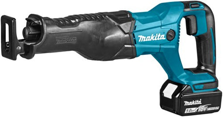 Makita djr186rte 18v akku stempelsav | 5,0 Ah batteri (2 stk), hurtiglader, kuffert