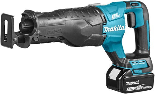 Makita DJR187RTE 18V ledningsfri frem- og tilbagegående sav børsteløs | 5,0 Ah batteri (2 stk), hurtiglader, kuffert