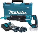 Makita DJR187RTE 18V ledningsfri frem- og tilbagegående sav børsteløs | 5,0 Ah batteri (2 stk), hurtiglader, kuffert