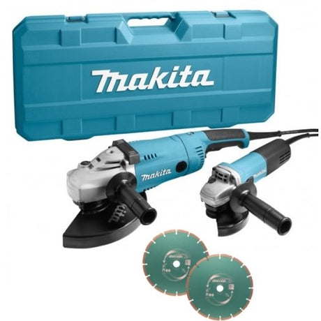 Makita dk0054x1 vinkelsliber sæt ga9020r + 9558hnrg | + diamantskiver - dk0054x1