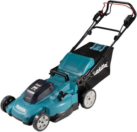 Makita dlm539pt2 | lxt 2x18 v batteri plæneklipper | 53 cm | 5,0 ah batteri (2 stk) | duo hurtigoplader | i æske - dlm539pt2