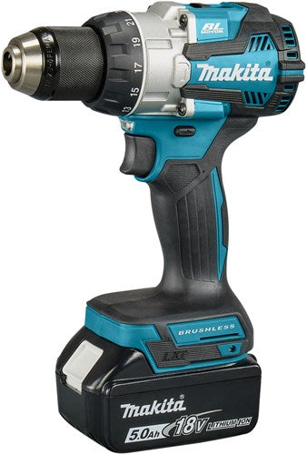 Makita dlx2507tj 18v combo pakke dhp489 slagboremaskine + dtd153z slagskruetrækker 5,0 ah batteri (2 stk), i mbox